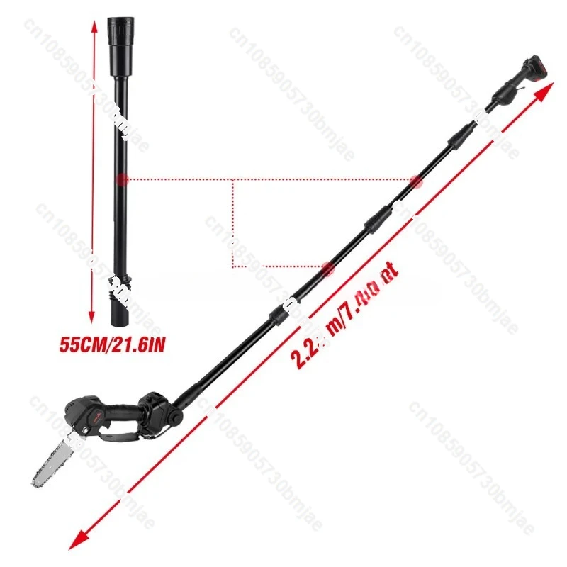 6-inch adjustable telescopic battery saw 18V battery garden tool 40000 RPM telescope chainsaw