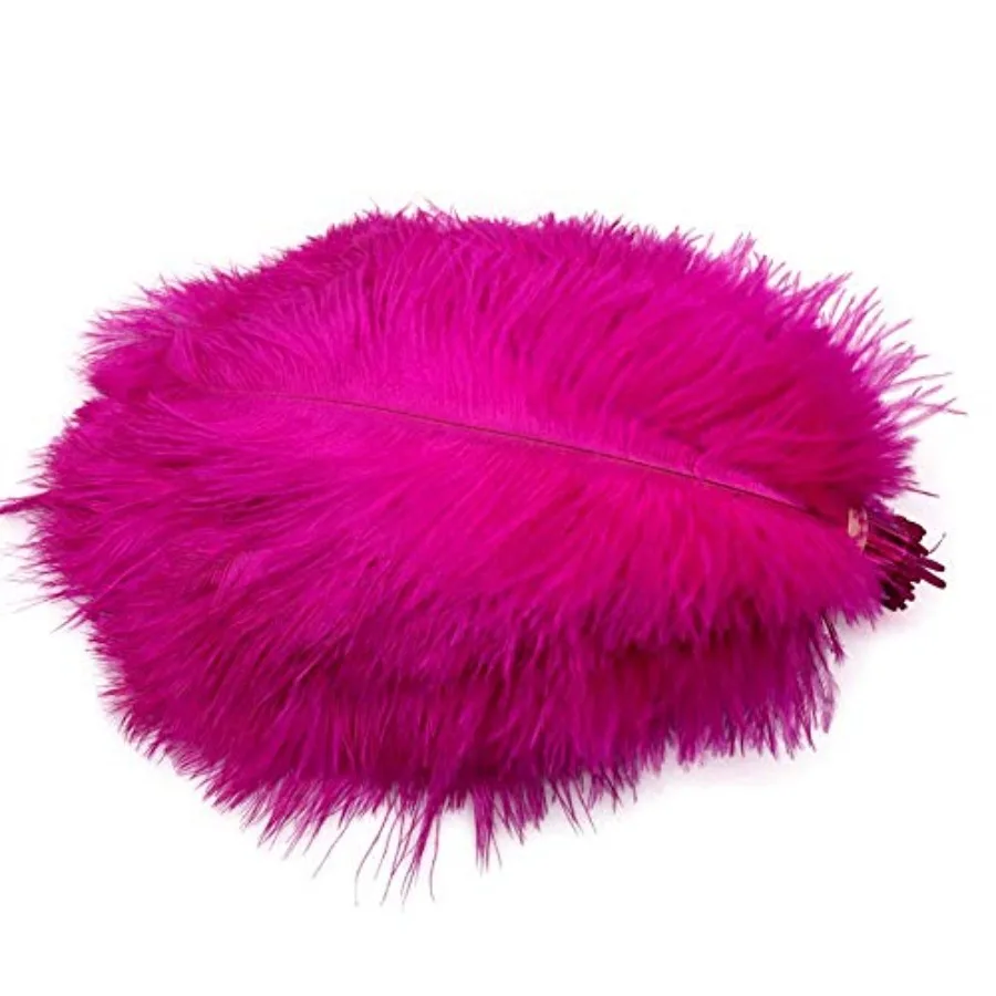 

50pcs Natural 8-10inch 20-25cm Ostrich Feathers Home Wedding Decoration(Fuchsia)