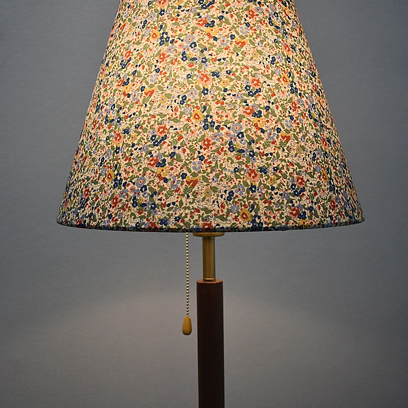 الرجعية قاعدة خشبية مصابيح أرضية الأزهار النسيج عاكس الضوء مفتاح سفلي غرفة المعيشة دراسة غرفة نوم مطعم جو الدائمة الخفيفة #3
