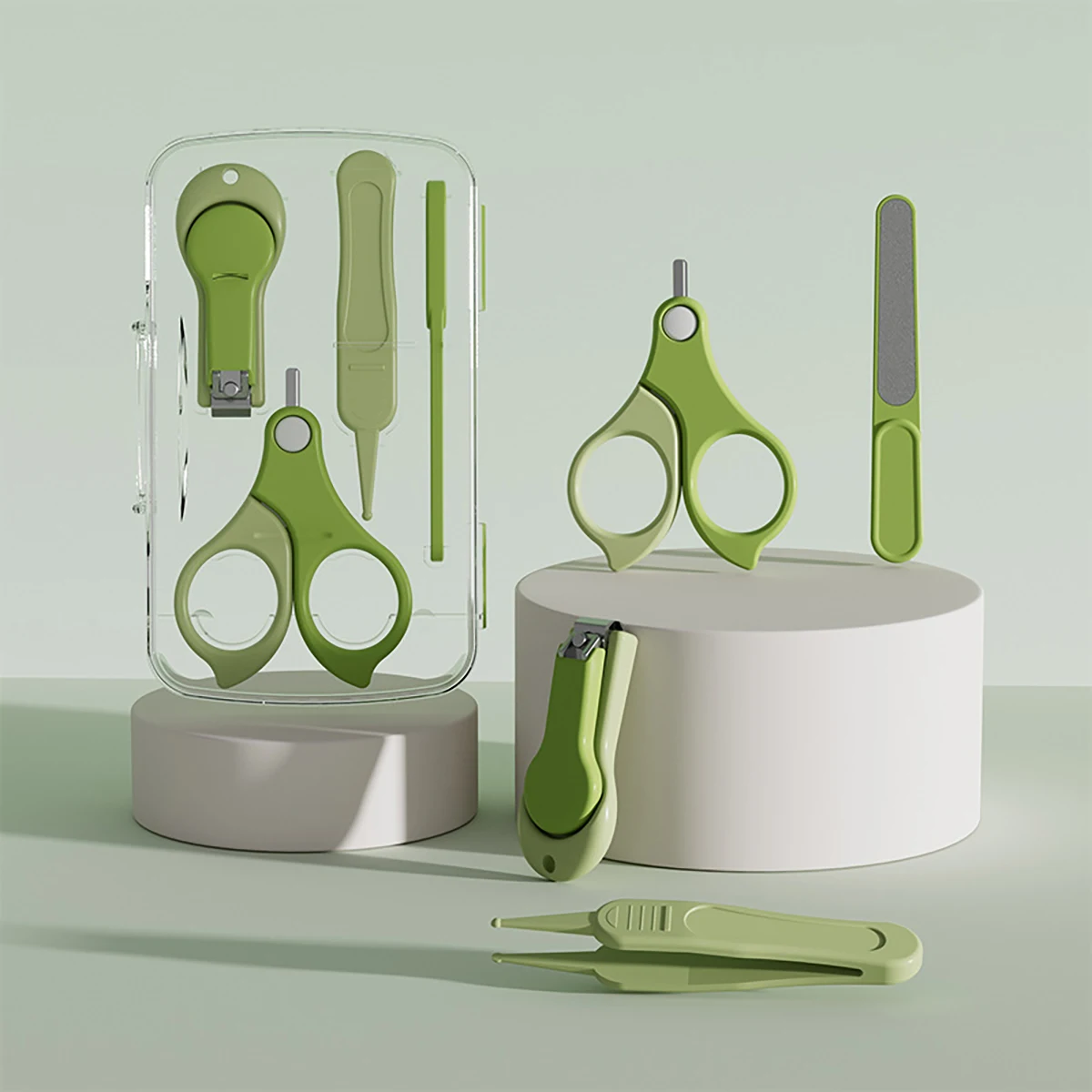 Baby nail clippers Newborn nail clipper set Owl children's safety scissors anti-clipper set