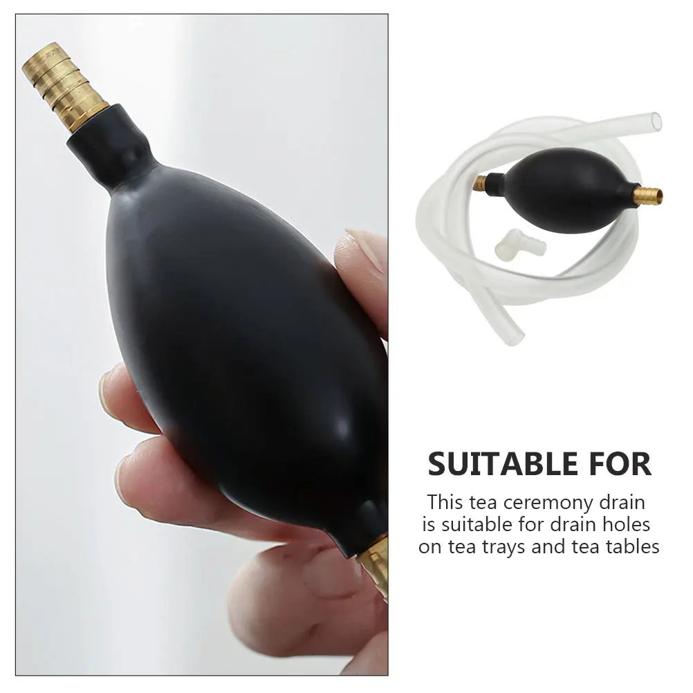 

1Set Flexible Drain for Tea Table Heat Resistant Non Deformable Smooth Flow Suction Ball Drainage Hose Tea Tray Accessory