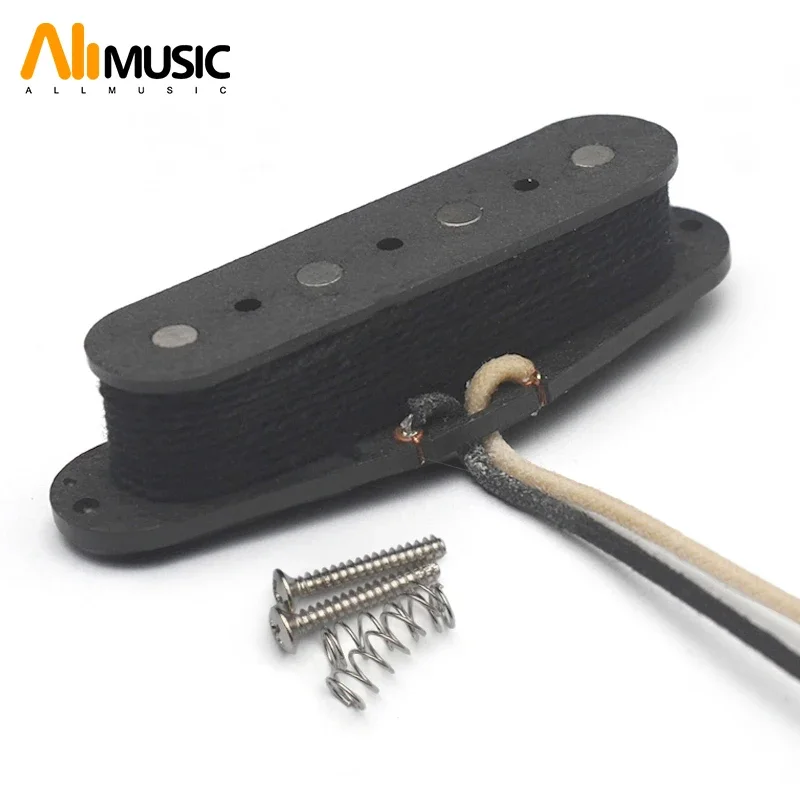 Alnico V TL Bass Pickup Single Coil Vintage Style 6.8K 51 Precision Bass Pickup for Eelctric Guitar Black