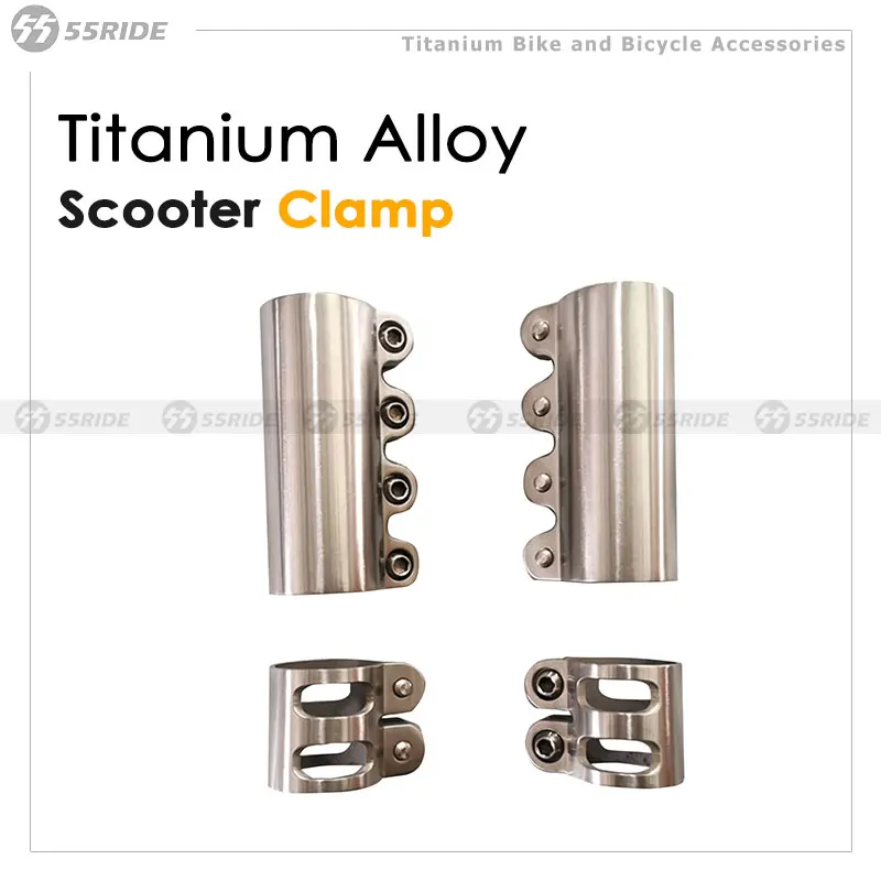 

Titanium Pro Scooter Clamp, 4 Bolt 2 Bolt SCS, Sunt Scooter Accessory