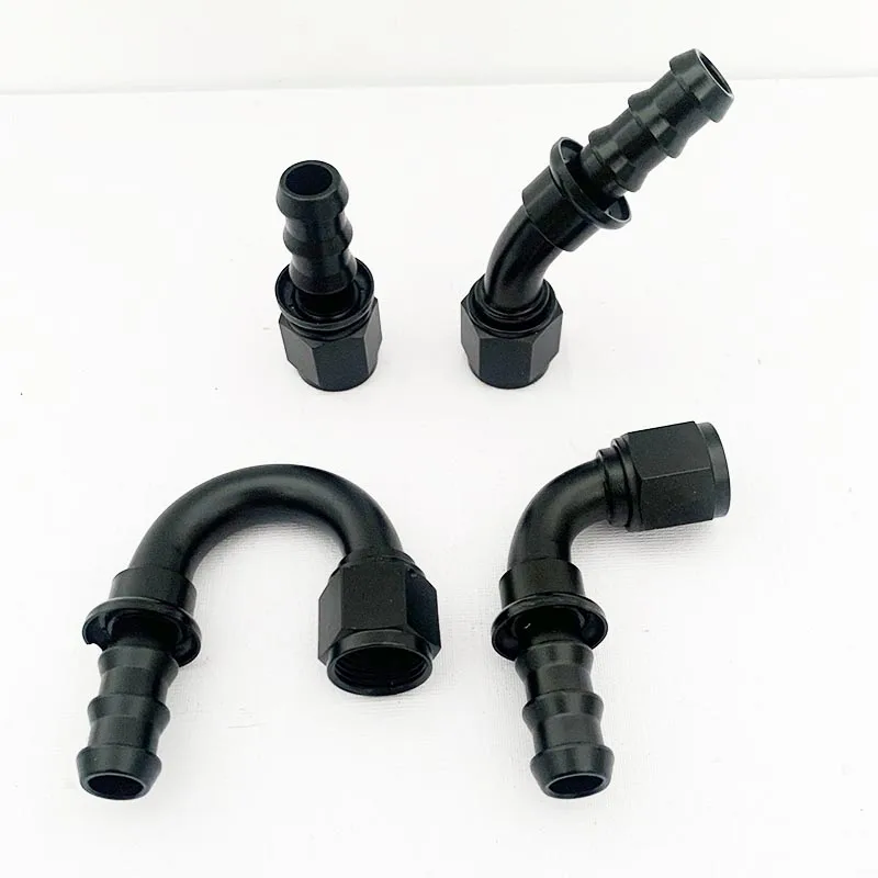 

Push Lock Hose End Fitting Fuel Oil Cooler Hose Fitting AN4 AN6 AN8 AN10 AN12 Push-on Hose End Fittings 0 45 90 180 Degree