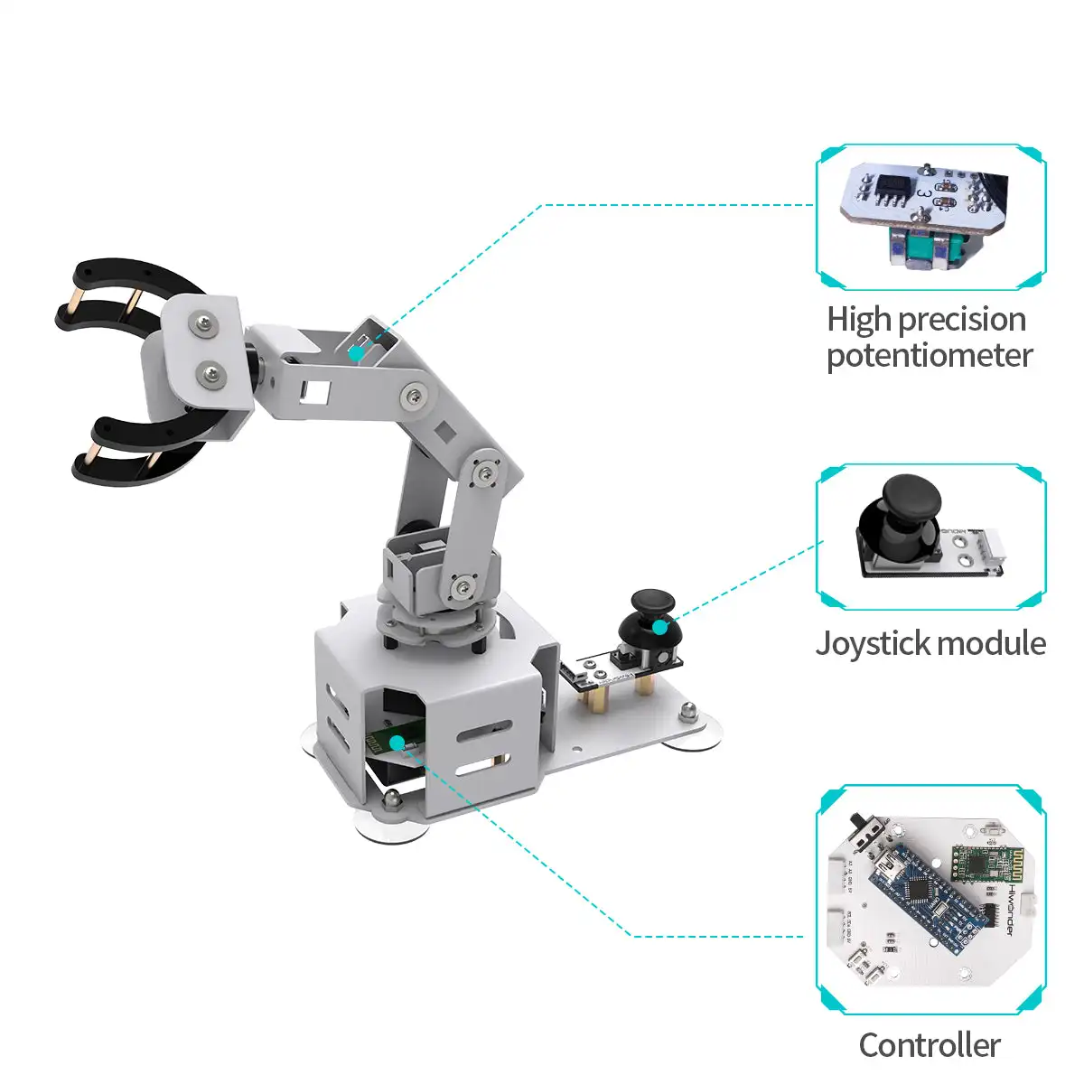Hiwonder Programming Real-time Control Robotic Arm Synchronization Controller for Robot