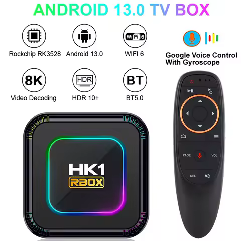 Rockchip RK3528 Android 13.0 TV Box HK1 RBOX K8 max 4GB 128GB Set Top Box WIFI 6 8K Decoding BT 5.0 4K HDR10+ Media Player