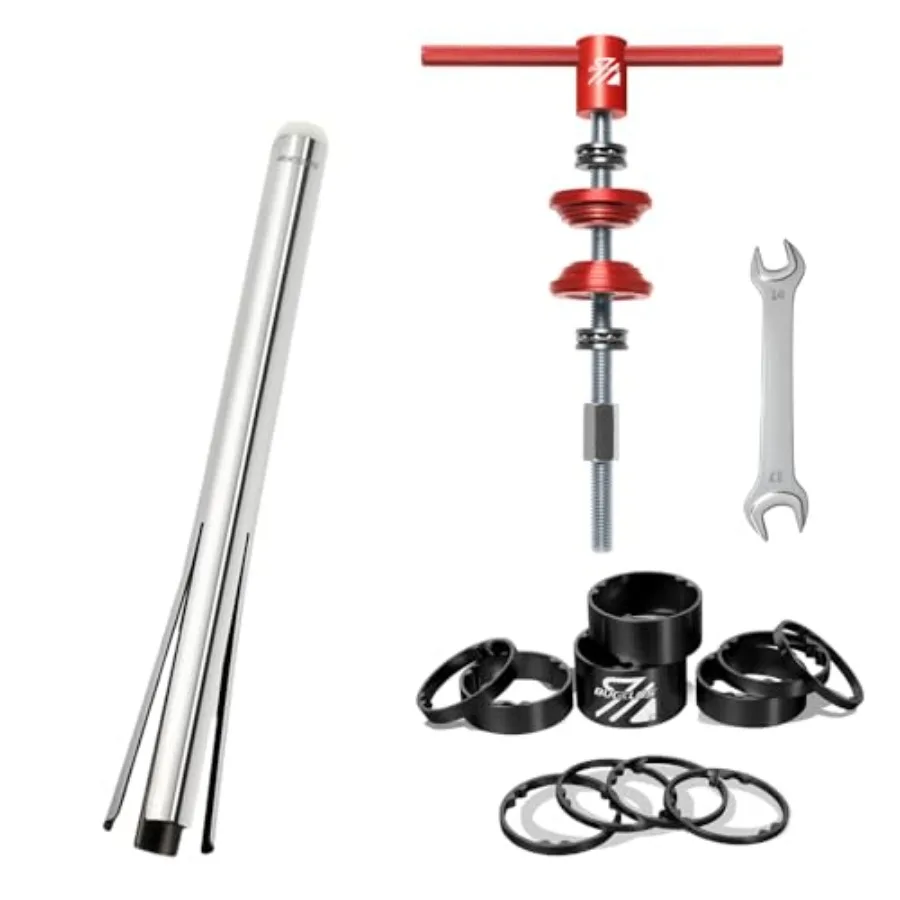 

Bike Headset Cup Removal Tool Head Parts Remover for -1/8 1-1/4 1-1/2 inch for Repair Red and Headset Bottom Bracket Bearing Pr