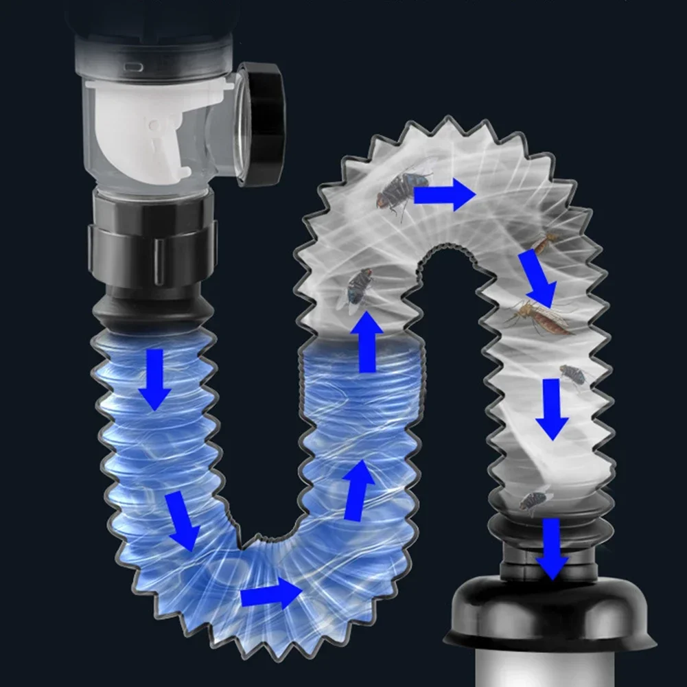 ステンレス製洗面台排水管セット,防臭,直管,家庭用配管器具