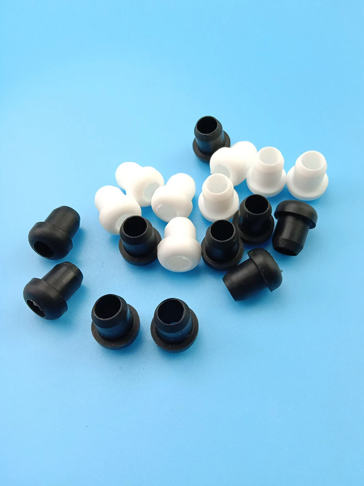 HY-7006 T Type Silicone Rubber Protection Ring Coil Connectors Grooved Washer Through Hole Silicone Plug Stopper Gasket 8mm