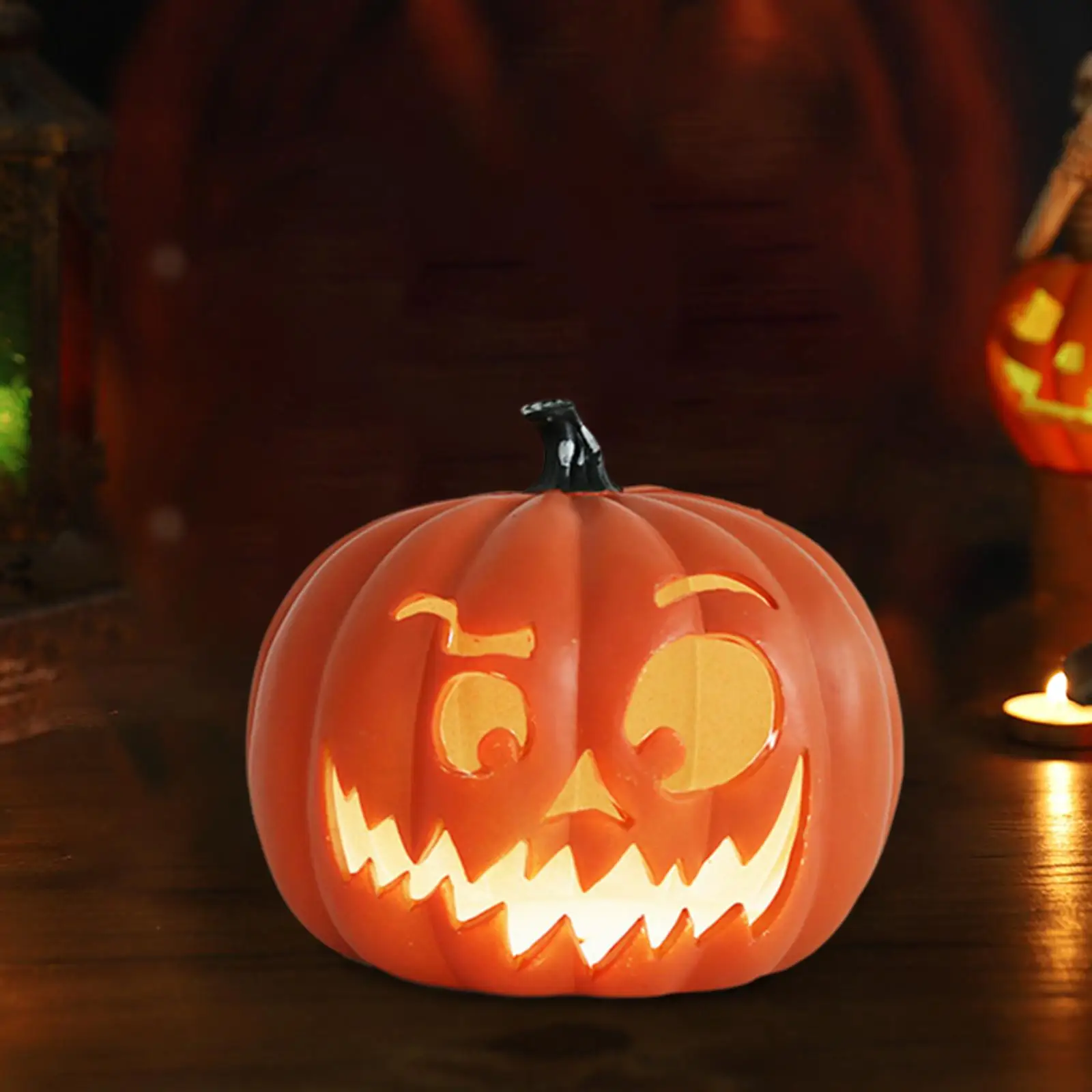 Halloween Pumpkin Lantern Creepy Halloween Decor Led Pumpkin