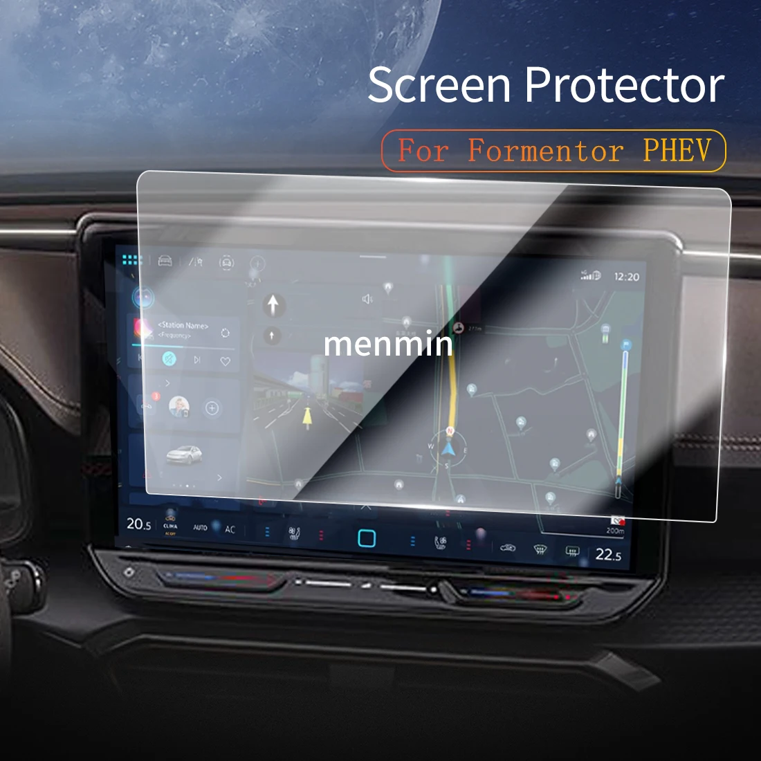 

For SEAT CUPR 26Formentor PHEV Screen Protector Car Stickers Carplay Display Tempered Glass Protective Film Vehicle Accessories