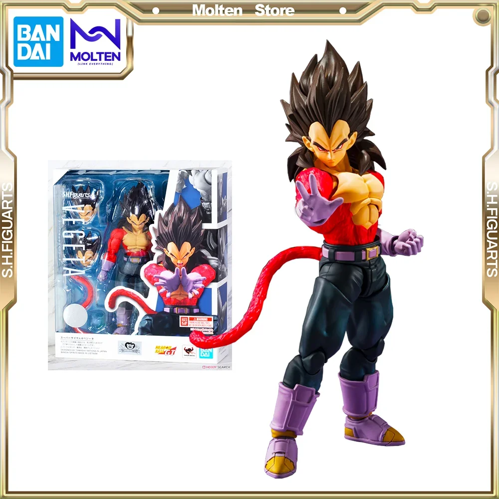 

BANDAI Original Dragon Ball GT S.H.Figuarts Super Saiyan 4 Son Goku Reissue Super Saiyan 4 Vegeta Anime Action Figure Model Kit