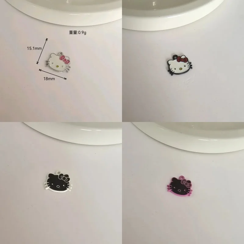 

10pcs Hello Kitty Accessories Cute Women Accessories DIY Keychain Backpack Clothes Decoration Children Toy Girl Gift Wholesale