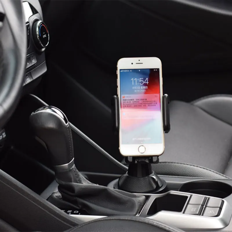 Mini Universal Car Cup Phone Holder Rotating Phone Mount Cup Holder for Drink Bottles Car Mobile Phone Stand