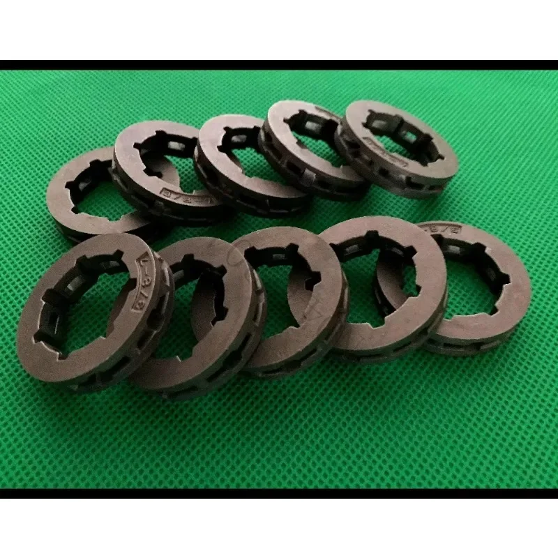Husqvarna 체인톱용 클러치 림 스프로킷, 61 66 266 268 272 362 365 371 372 385, 3/8 인치, 7T, 10 개