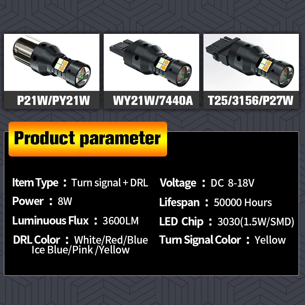 2 pz LED Dual Mode Indicatori di direzione + Luce di marcia diurna Lampada DRL Per Seat Altea XL 5P 2004-2010 2005 2006 2007 2008 Accessori