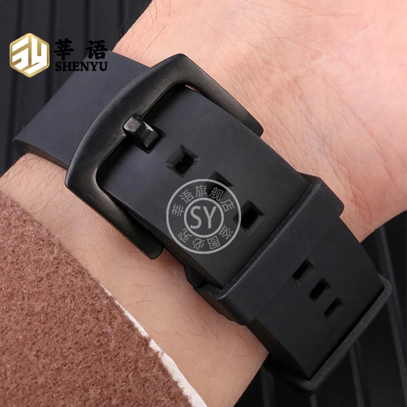 23 مللي متر حزام Fuororubber خالي من الغبار لسلسلة تسلق الجبال Casio PRO TREK PRT-B50/B70 PRW-35/51/61Y حزام ساعة فيتون 23 مللي متر