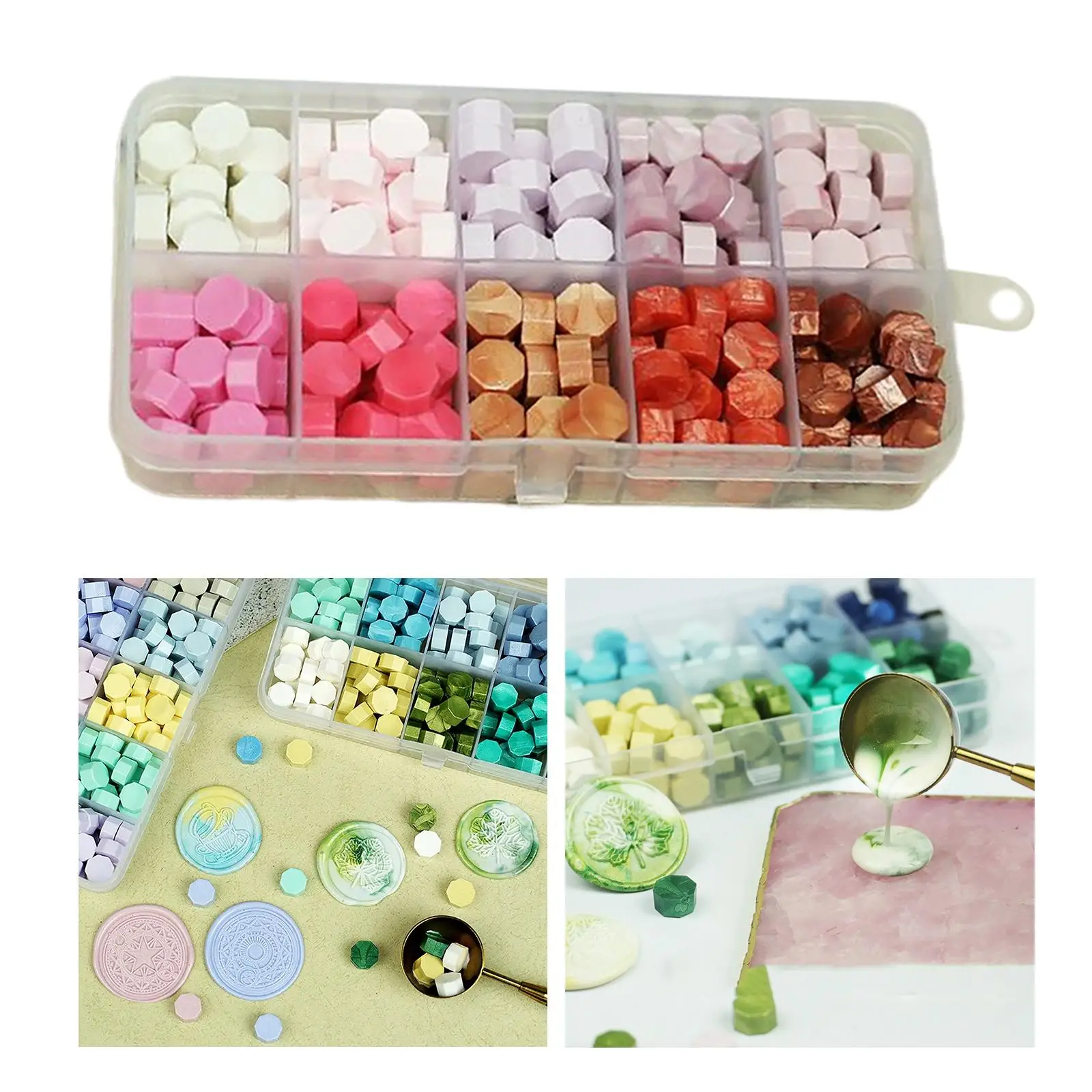 5x خرز، 200 قطعة من الخرز المتعدد، ختم رائع لرسائل الطوابع، دعوة الزفاف وختم بطاقات المعايدة #6