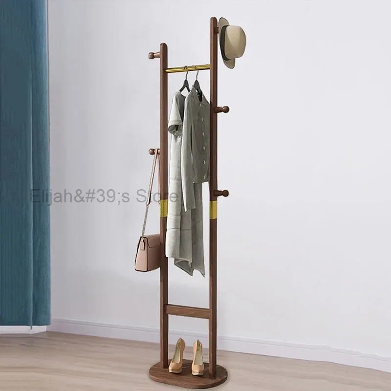 Place Saving Floor Clothes Rack Wooden Girls Bedroom Standing Clothes Rack Free Shipping Arara De Roupa Clothing Store Furniture