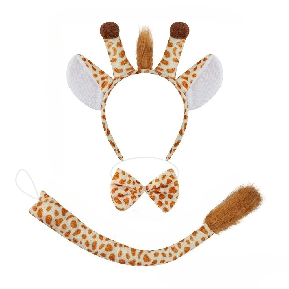 

Plush Animal Ears and Horns Headband Halloween Christmas Festival Theme Party Animal Cosplay Costume Headbands
