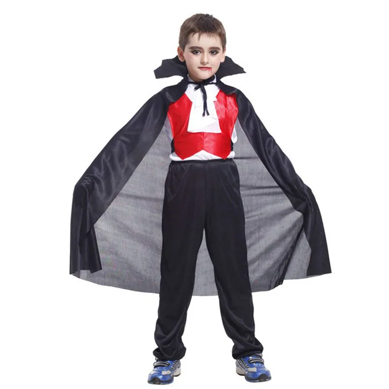 Volwassen Kinderen Nobele Dracula Vampier Kostuum Halloween Jongens Purim Meisjes Kostuums Ouder-Kind Feestkleding Fantasia Verkleden