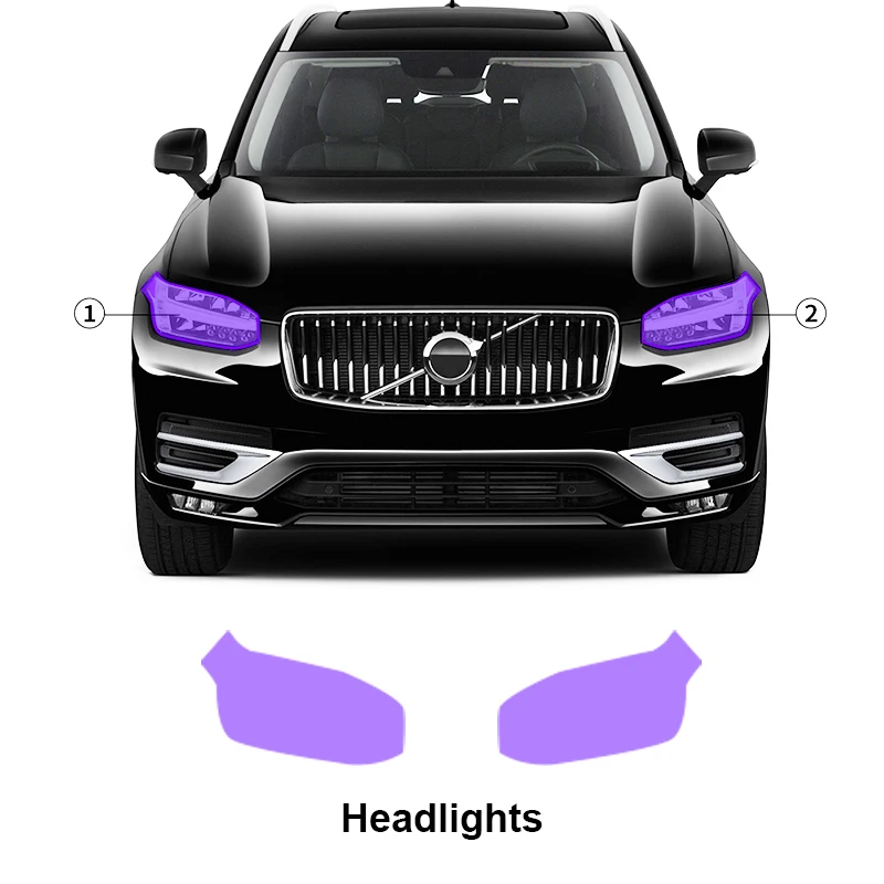 PPF TPU Smart Photochromic Headlight Protection Film Self-healing Anti-scratch Film for Volvo XC90 INSCRIPTION T5/T6/B5/B 20-23 