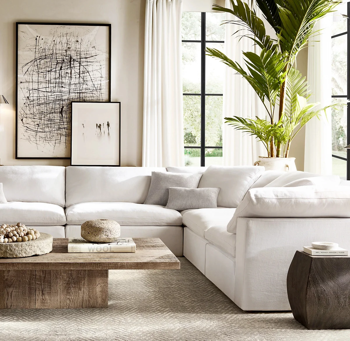 

Ultra-comfortable Luxury Indoor Furniture Cloud Modular Upholstery Sectional Living Room Sofa