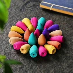 50-10pcs Backflow Incense Cones for Waterfall Mixed Natural Scents Waterfall Incense Burner Holder Gift Ideal Yoga Aromatherapy