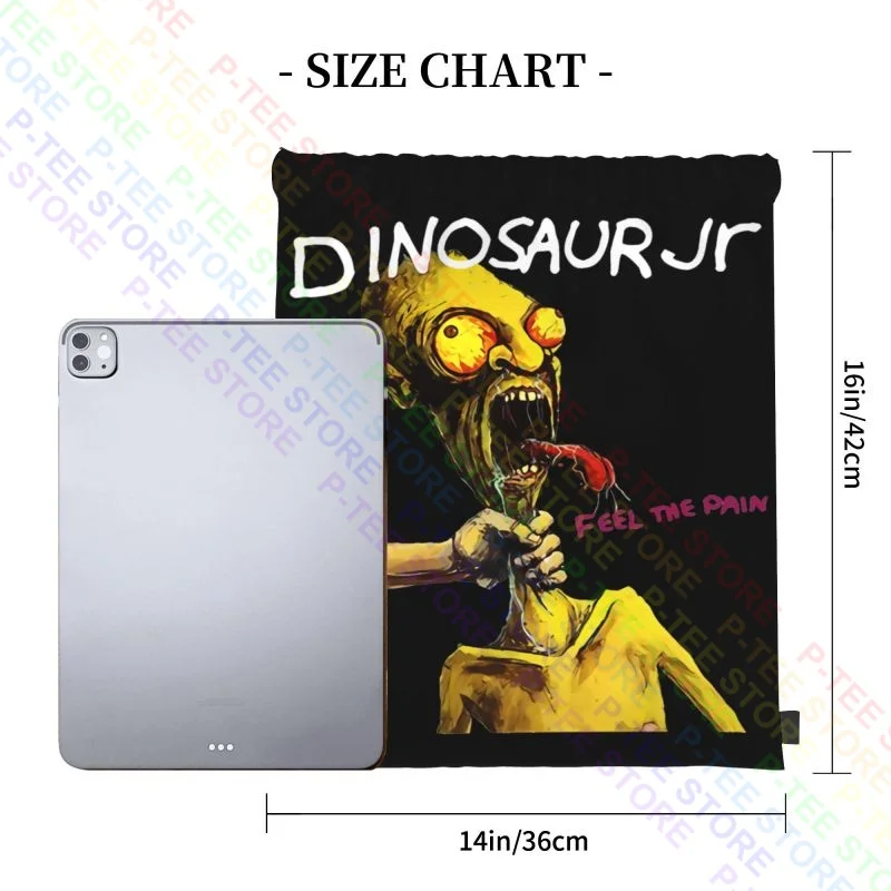 Dinosaur Jr Band Style Tour Concert Drawstring Bags Gym Bag Bookbag Creative Gym Tote Bag Riding Backpack