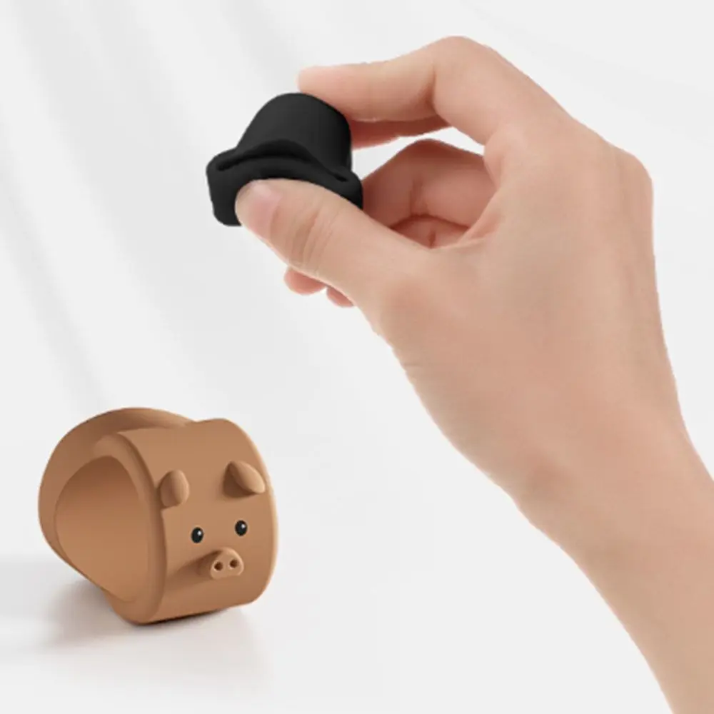 3 قطعة سدادة الباب سيليكون الكرتون لكمة خالية جدار حامي الصامت المضادة للصدمات مقبض الباب المضادة للتصادم الدائري لغرفة النوم #4