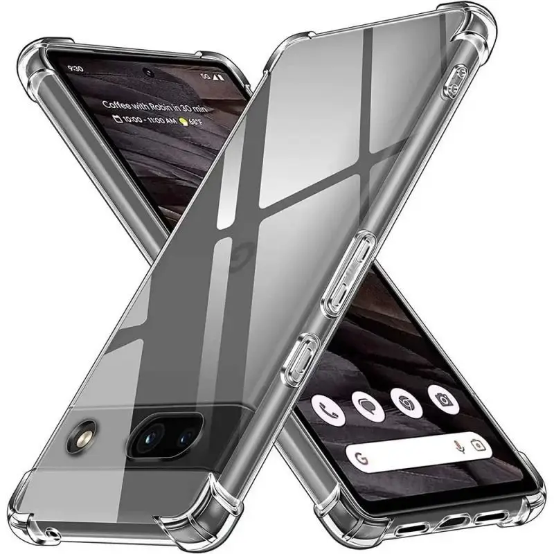 Transparent Phone Case For Google Pixel 9 Pro XL 7 6 Clear Shockproof Cover For Google Pixel 9Pro 8 A 8A 6A 7A Shockproof soft