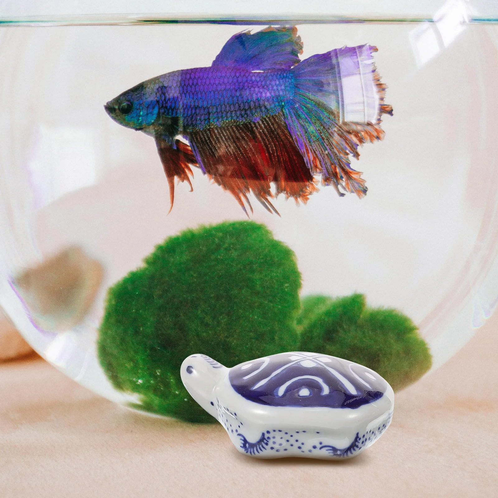 

2Pcs Aquarium Floating Animal Decoration Ceramic Turtle Craft Fish Tank Ornament Realistic Aquatic Decor Fish Tank Decor