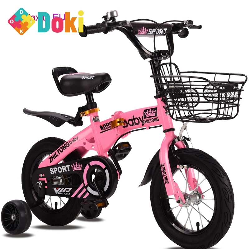 Doki brinquedo dobrável bicicleta do miúdo 12/14/16/18 Polegada crianças bicicleta para meninos e meninas ciclismo luz estudantes bicicleta presente das crianças novo