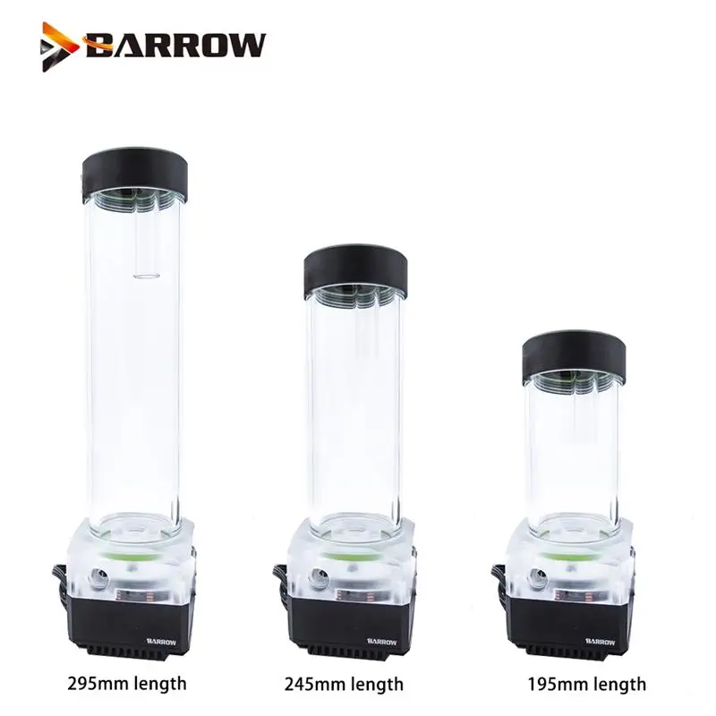 

New Barrow 17W RGB Pump/Reservoir Comb DDC PWM Pump+195mm 245mm/295mm Reservoir for Water Cooling System Temperature Sensor