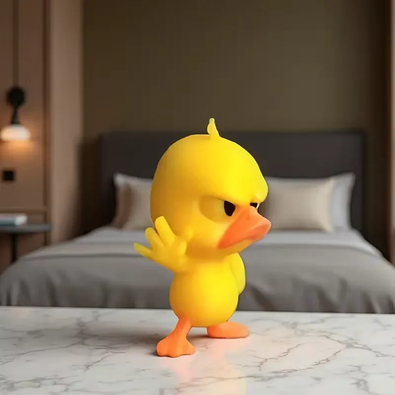 6cm Angry Yellow Duck Statue w - Art Craft Duck 评论和价格