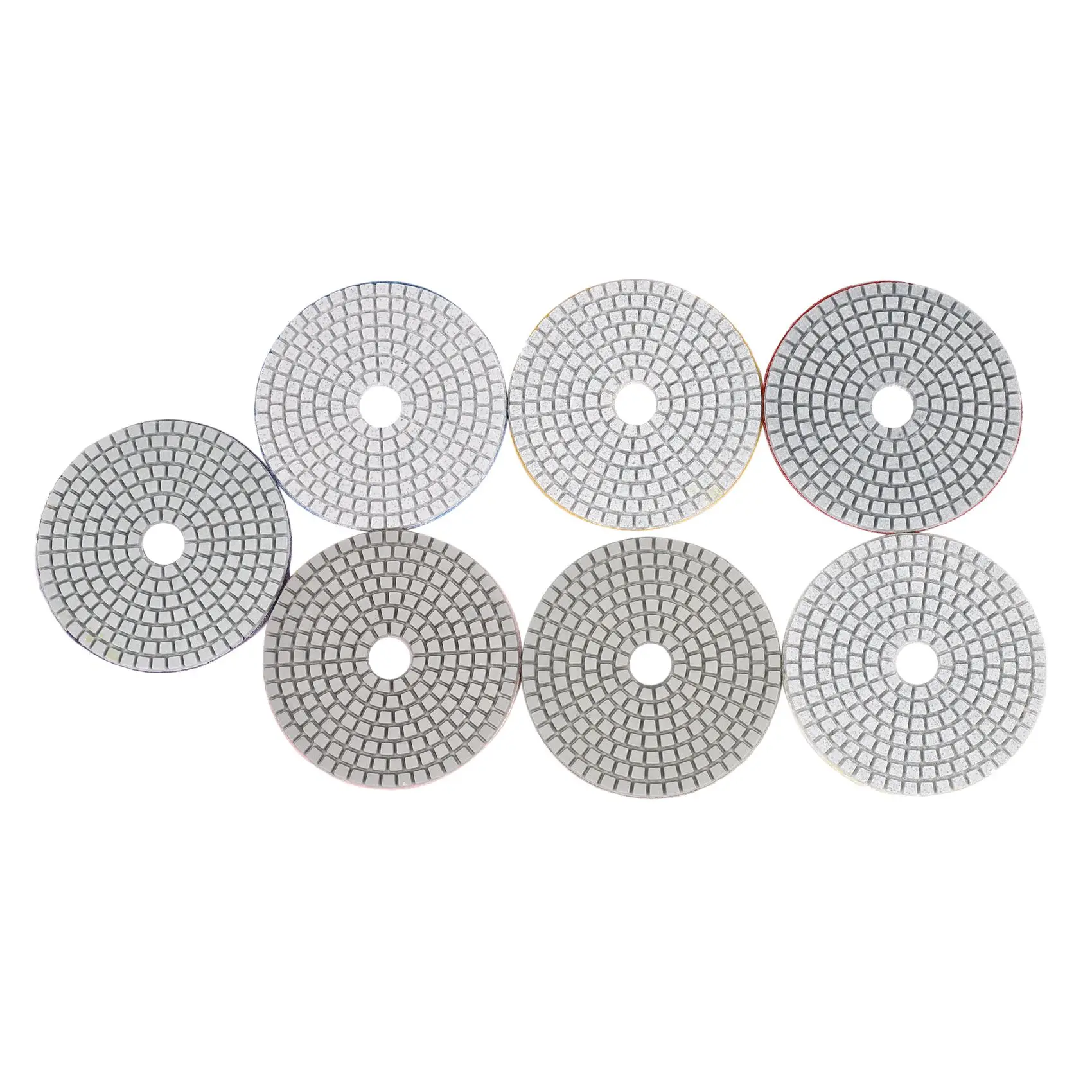 8Pcs Diamond Polishing Pads 4 inch Wet/Dry Set For Granite Stone Concrete Marble