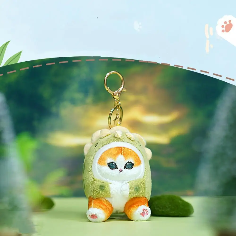 10 cm Japanse anime mofusand dinosaurus hoofddeksel Pluche pop hanger Sleutel gesp Rugzak decoratie Anime periferie Kinderen Speelgoed