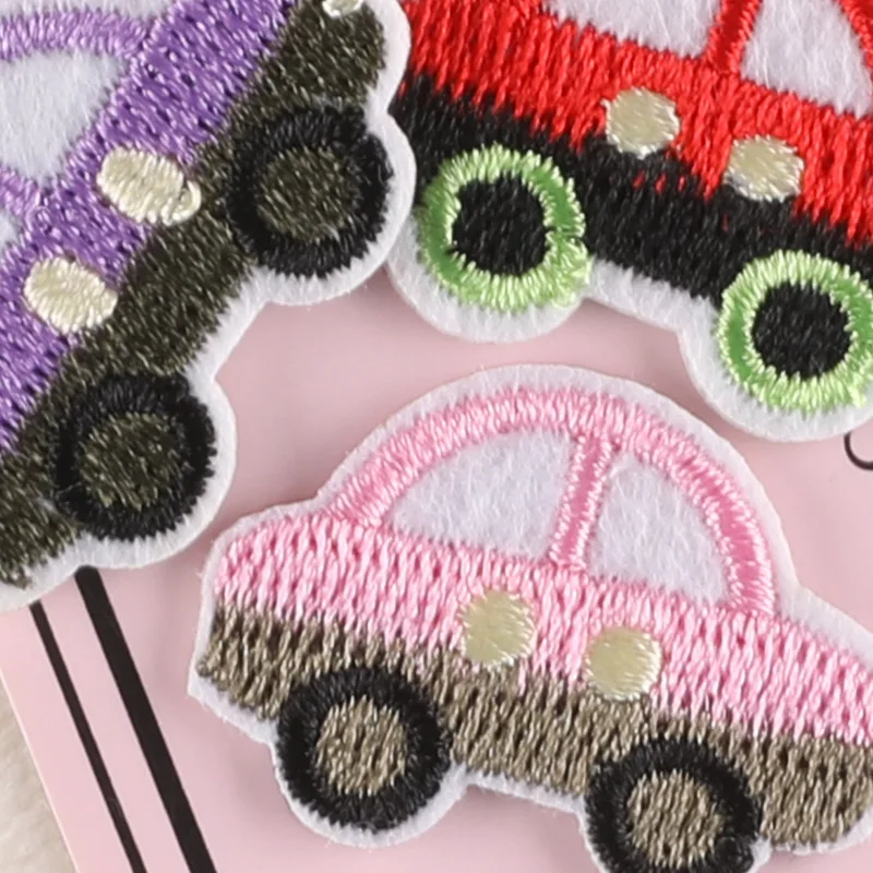 9 Stück Auto Lot Eisen auf Patches Kinder für Kleidung Stoff kleine Jungen Stich Bulk Designer bestickt Pack süße Parche Ropa Infantil – Detail 12