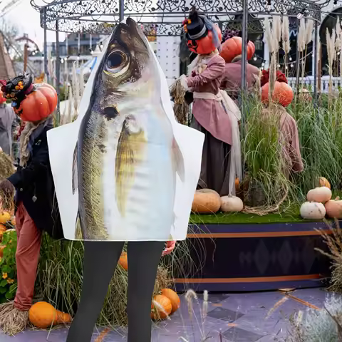 Cosplay Fish Costume Comfortable Funny Decorative Halloween Suit for Role Playing Party Supplies Photo Props Festival Masquerade