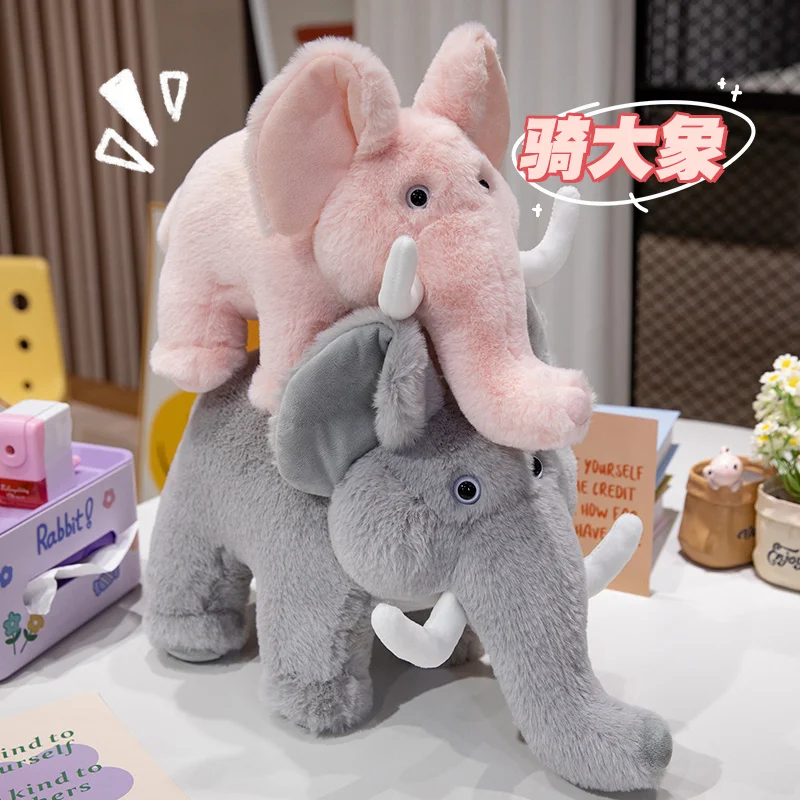 Hoge Kwaliteit Cartoon Lange Neus Olifant Pluche Pop Kussen Roze Grijze Olifant Knuffel Huisdecoratie Cadeau Voor Jongens En Meisjes