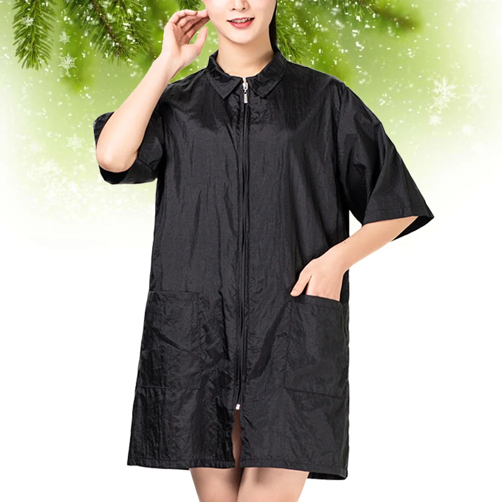 

Водонепроницаемая дышащая парикмахерская одежда, прочная парикмахерская кухонная рабочая одежда, модный дизайн, карманы, профессиональное домашнее использование