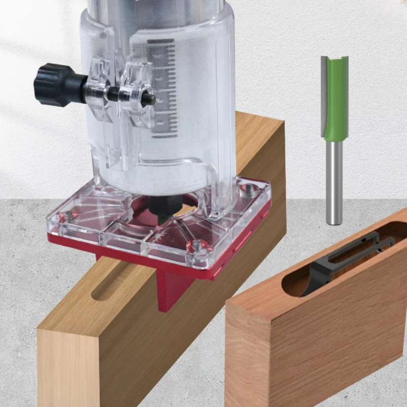 Woodworking 2 In1 Connector Slotting Tool Frame Invisible Parts Mold Straight Half-Through Buckle Trimming Tool Milling Cutter