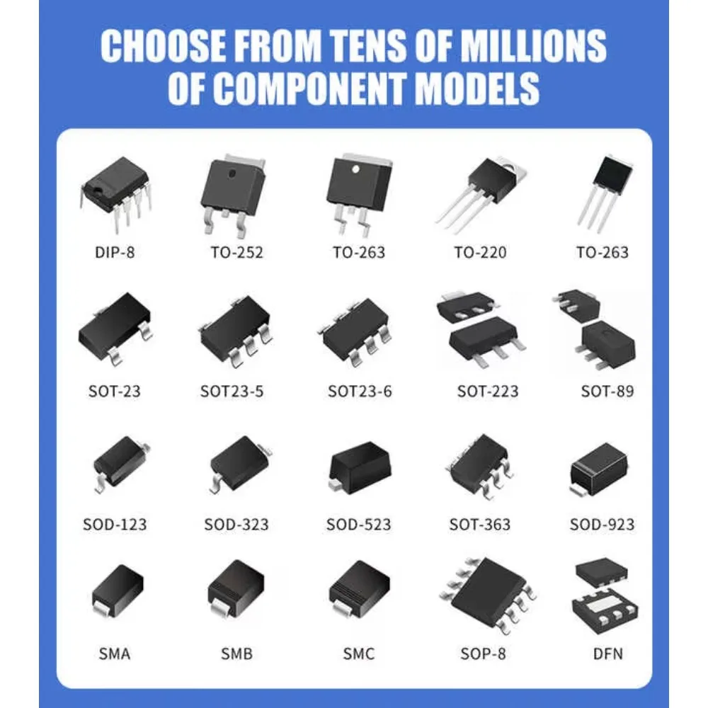 Electronic Components 2N5401 & 2N5551 Surface-Mount TO-92 Power Transistors NPN & PNP Types
