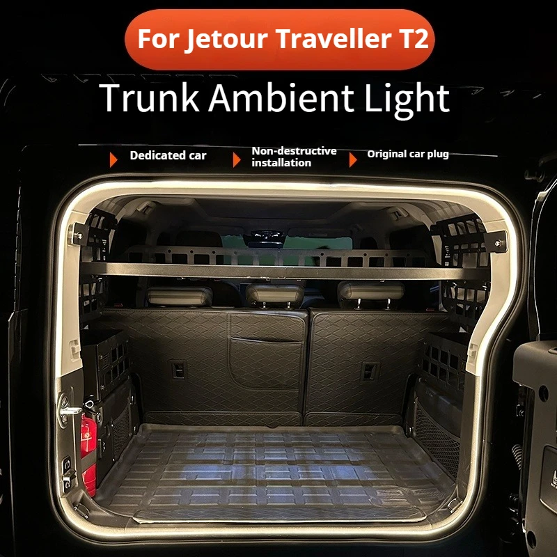 

For Jetour Traveller T2 LED Car Trunk Ambient Light Atmosphere Lamp High Brightness Interior Decoration Accessories