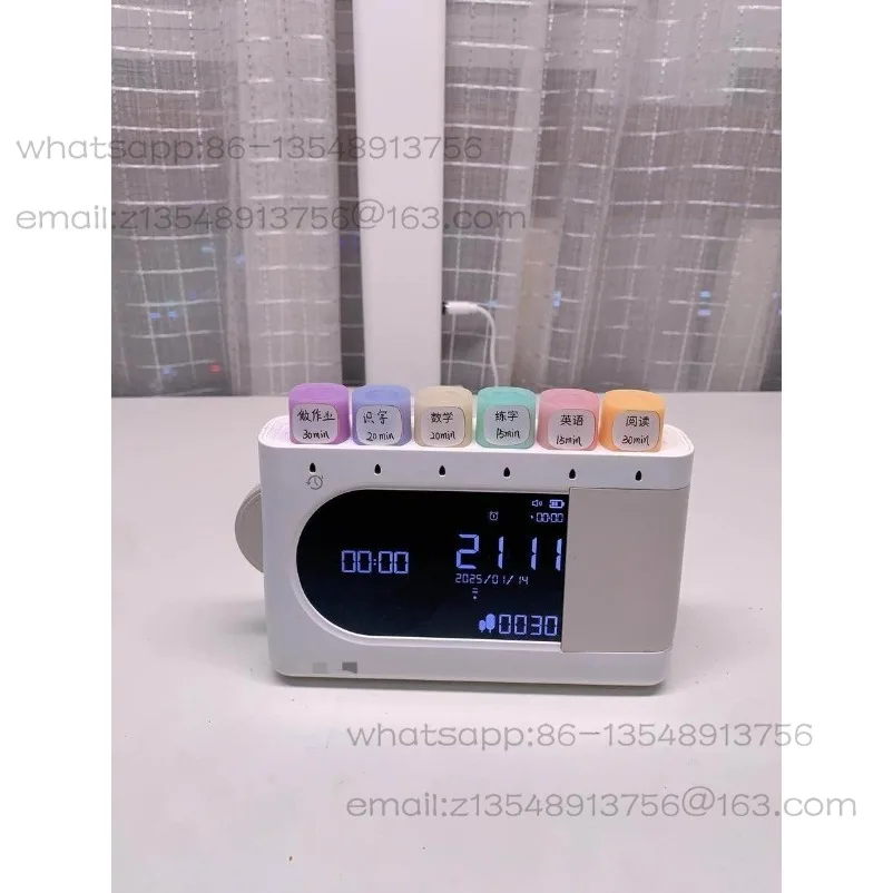 Primary school students learn special clock in self-discipline artifact alarm clock children time manager