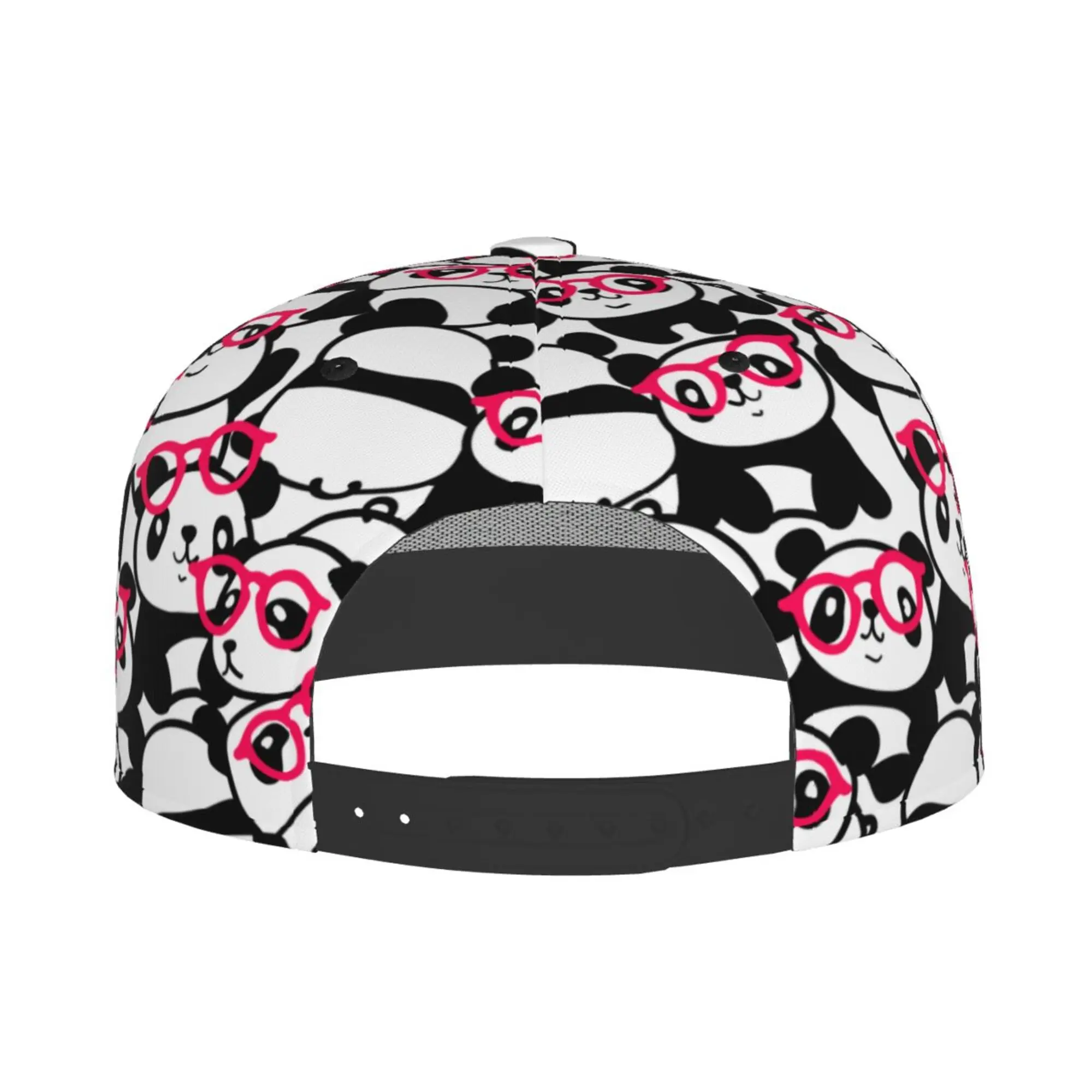 Sombrero Snapback de Pandas para adultos y adolescentes, gorra de béisbol con visera plana de Hip Hop, ajustable, con estampado de dibujos animados, talla única