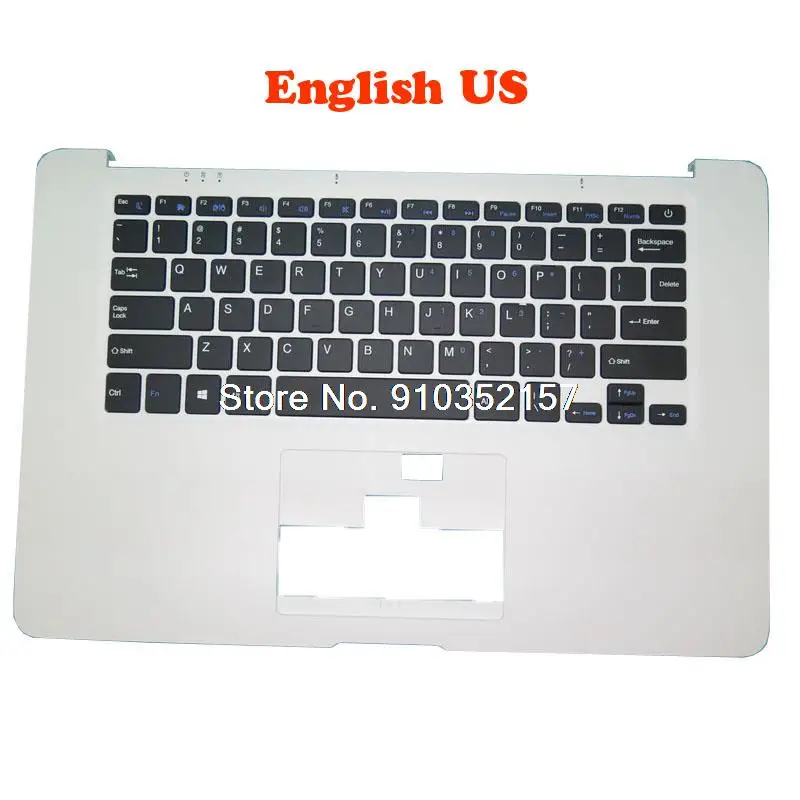 Laptop Black White Blue Silver PalmRest& US FR Keyboard For Jumper EZBook 2 English US Russian RU NO Touchpad (Old Version) VER1