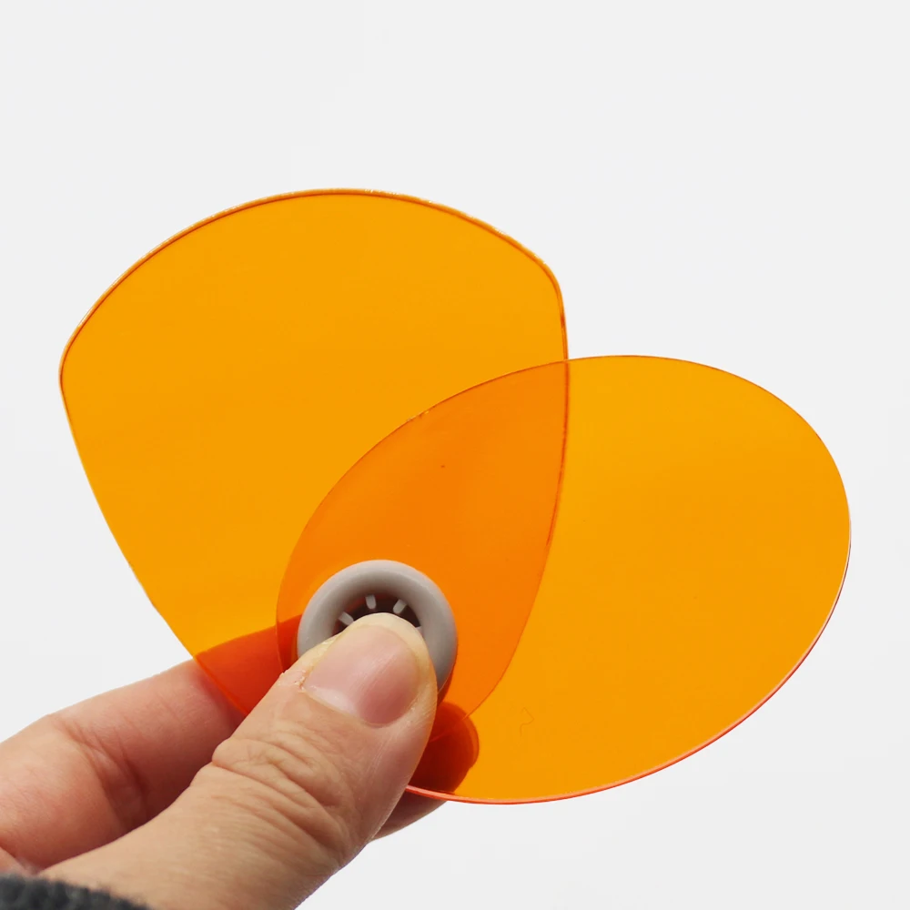 HBC Dental 1Pc Dental Curing Lamp Shield Plate Filter Shade Board Orange Color Oval Shape