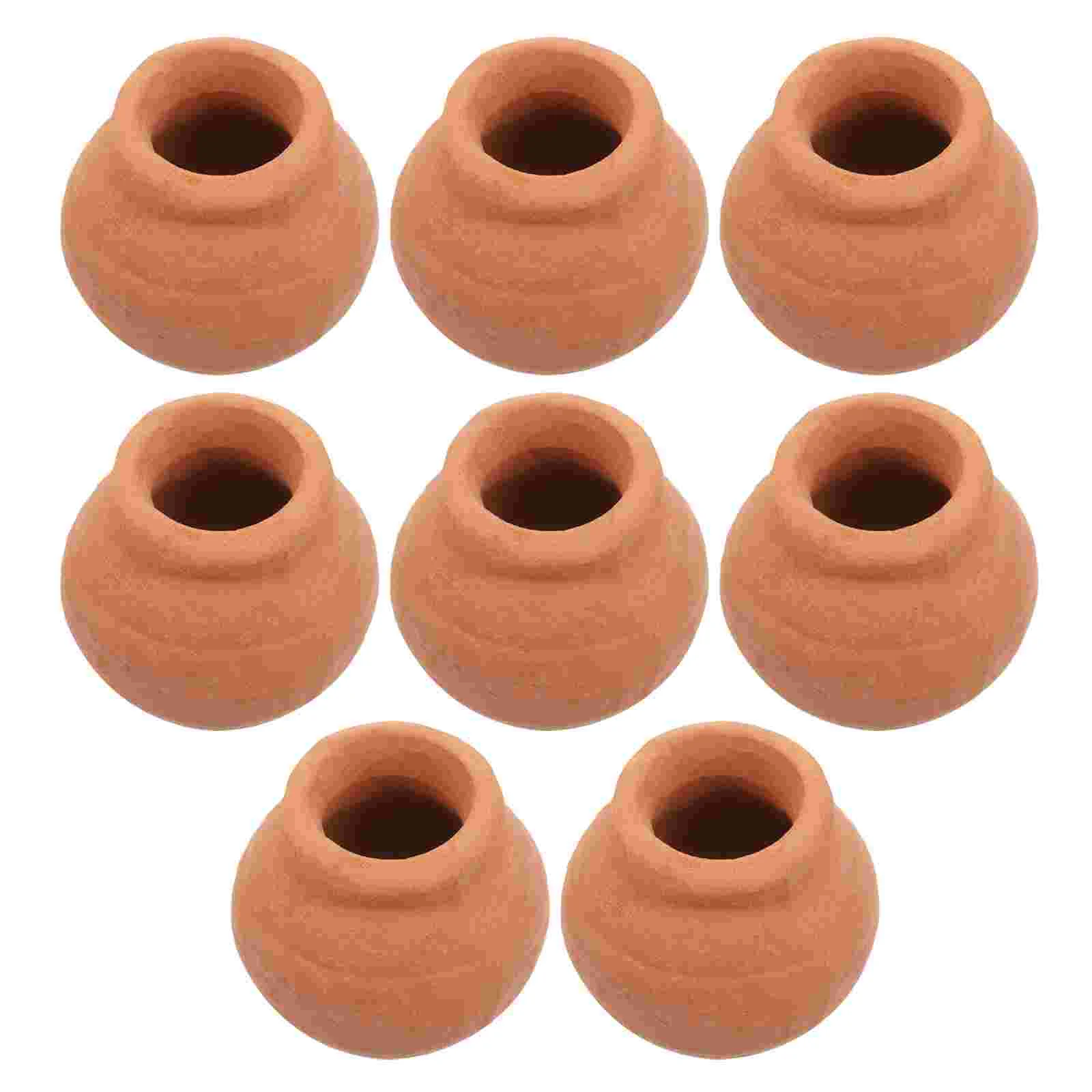 8 PCS Succulent Flower Pots Thumb Flowerpot Mini Clay Orange Terracotta for Plants Small