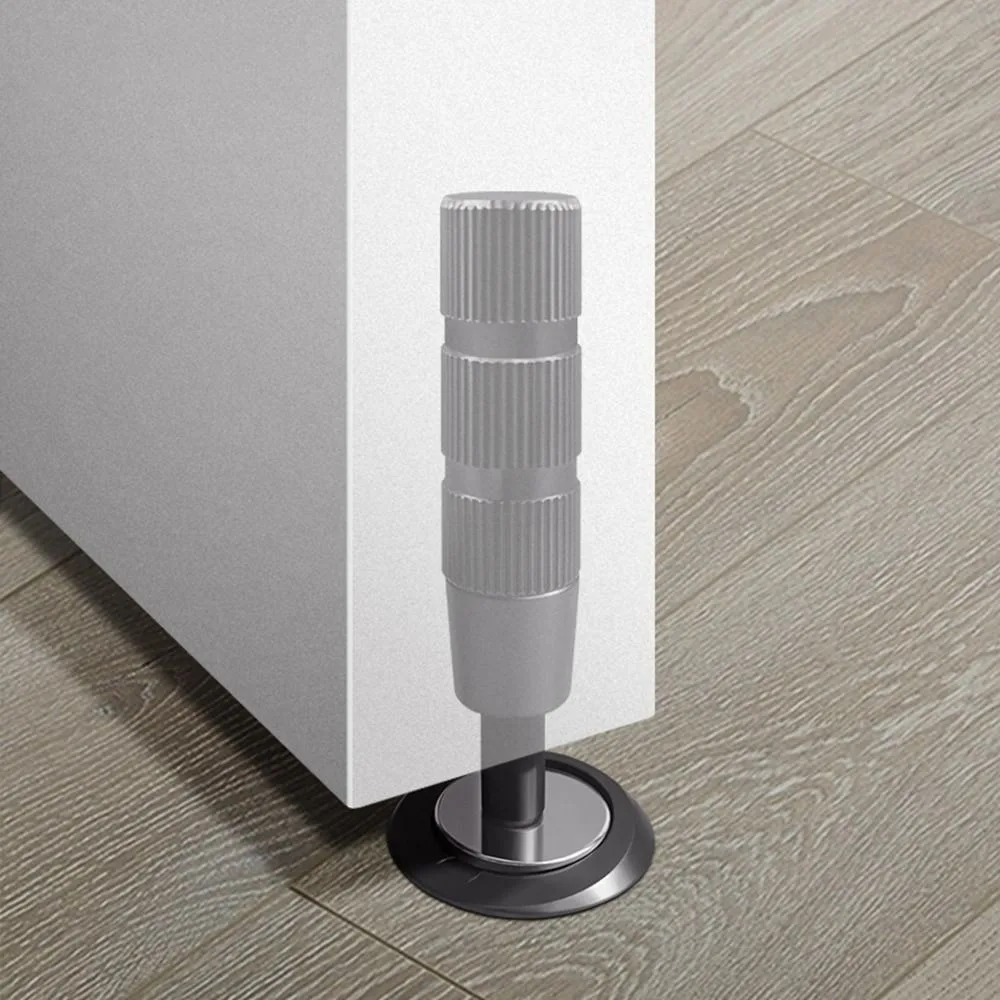 침실용 충돌 방지 실리콘 도어 스토퍼 바닥 홀더, 구멍 뚫지 않는 벽 보호대, 문 흡입